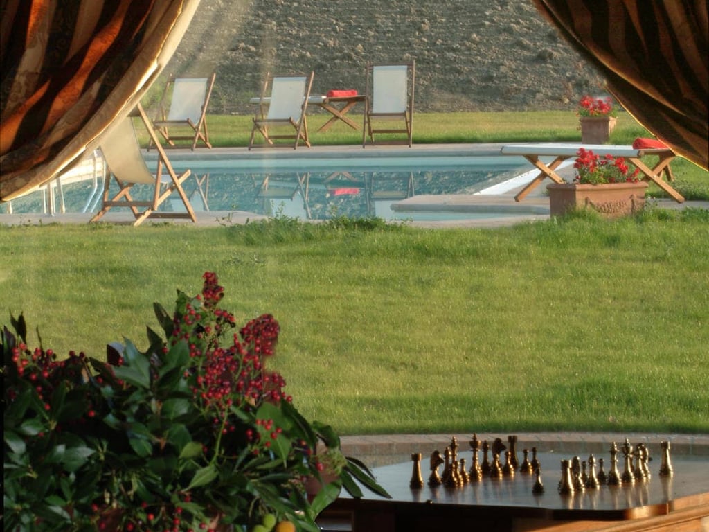 Podere Enea | Country House and Pool with views of Pienza