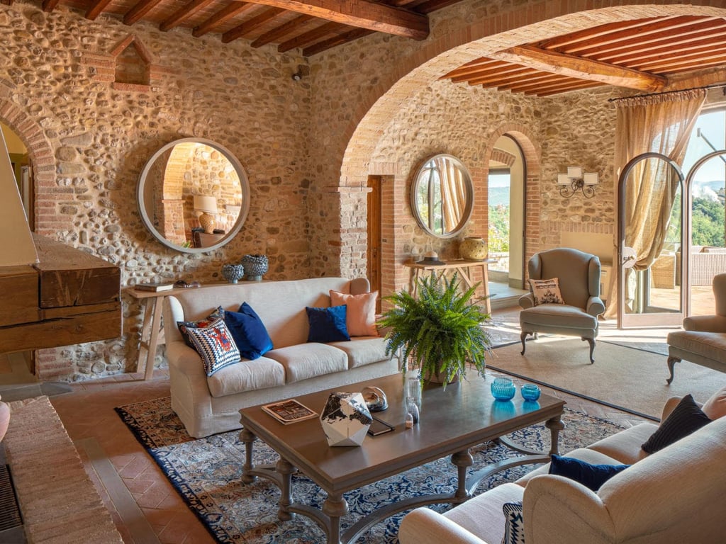Bonazza | Chianti Villa for 20 with 650m² Wellness Center and Vineyard Views
