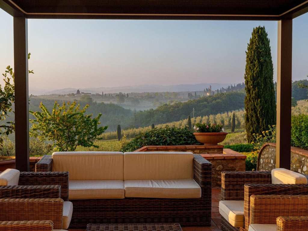 Bonazza | Chianti Villa for 20 with 650m² Wellness Center and Vineyard Views