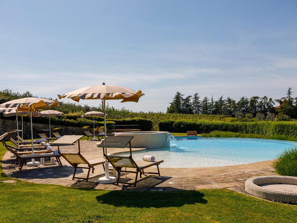 Bonazza | Chianti Villa for 20 with 650m² Wellness Center and Vineyard Views