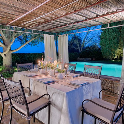 Fienile | Elegant Siena Villa for 10 with Fenced Saltwater Pool and Spa