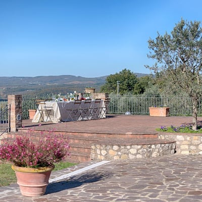 Fienile | Elegant Siena Villa for 10 with Fenced Saltwater Pool and Spa