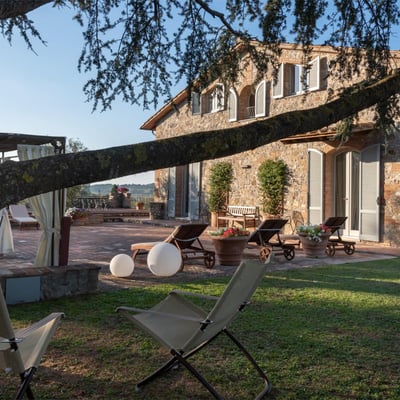 Fienile | Elegant Siena Villa for 10 with Fenced Saltwater Pool and Spa