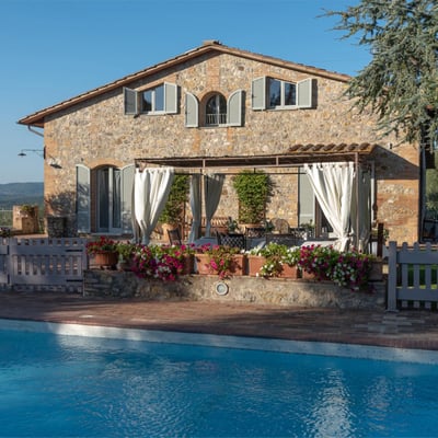 Fienile | Elegant Siena Villa for 10 with Fenced Saltwater Pool and Spa