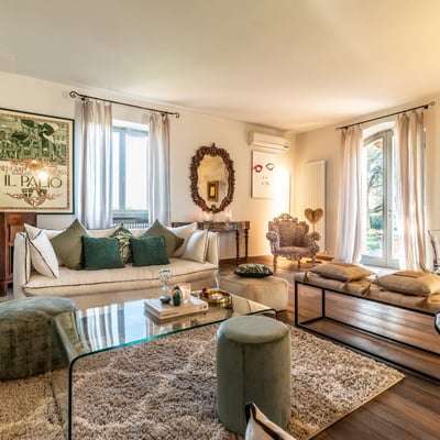 Fienile | Elegant Siena Villa for 10 with Fenced Saltwater Pool and Spa