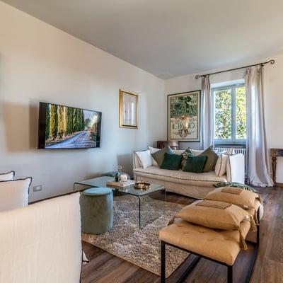 Fienile | Elegant Siena Villa for 10 with Fenced Saltwater Pool and Spa