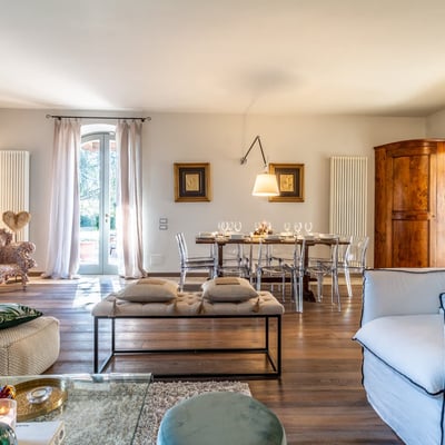 Fienile | Elegant Siena Villa for 10 with Fenced Saltwater Pool and Spa