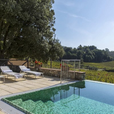 Mosaic-lined pool