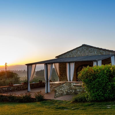 Bonazza | Chianti Villa for 20 with 650m² Wellness Center and Vineyard Views