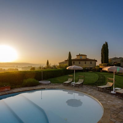 Bonazza | Chianti Villa for 20 with 650m² Wellness Center and Vineyard Views