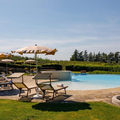 Bonazza | Chianti Villa for 20 with 650m² Wellness Center and Vineyard Views
