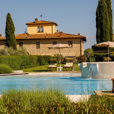 Bonazza | Chianti Villa for 20 with 650m² Wellness Center and Vineyard Views