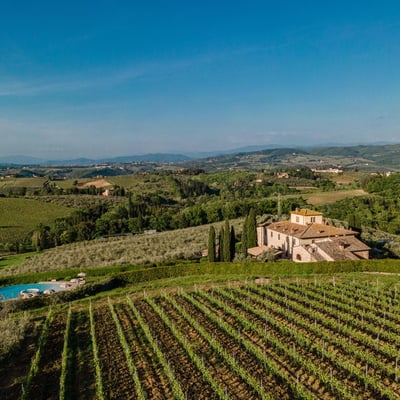 Bonazza | Chianti Villa for 20 with 650m² Wellness Center and Vineyard Views