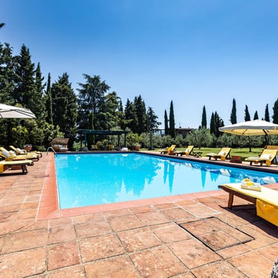 Podere Gregorio | 14th Century Three-House Chianti Estate for 22 with Pool and Cypress Avenue