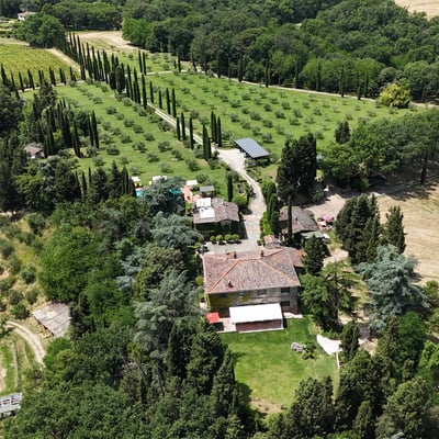 Podere Gregorio | 14th Century Three-House Chianti Estate for 22 with Pool and Cypress Avenue