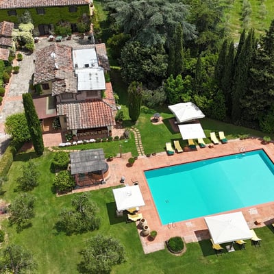 Podere Gregorio | 14th Century Three-House Chianti Estate for 22 with Pool and Cypress Avenue