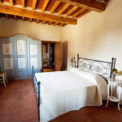 This large double bedroom is on the ground floor
