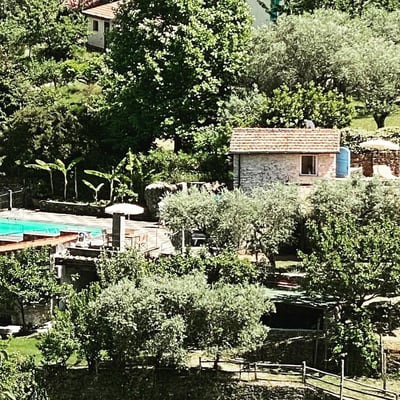 Casa Guelfi seen from the village