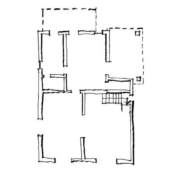 The ground floor of Fienile also has a large kitchen and spacious living areas.