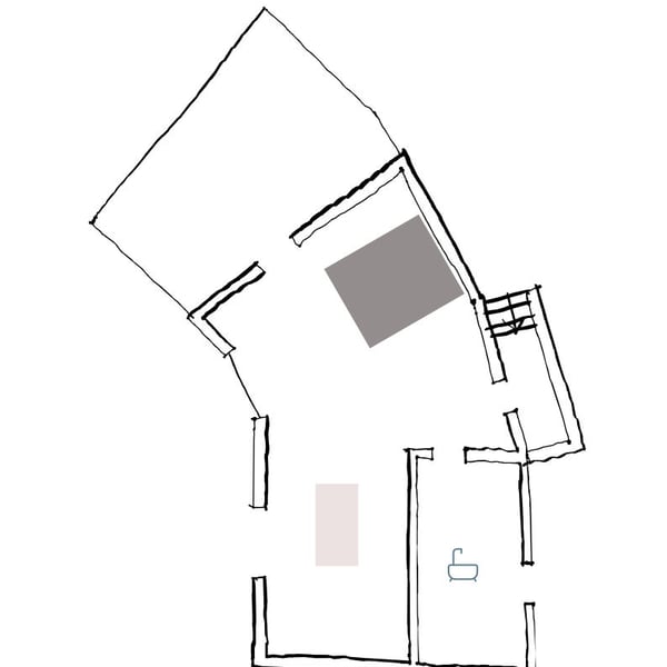 In the smaller villa, Prato, extra beds can be added to either floor