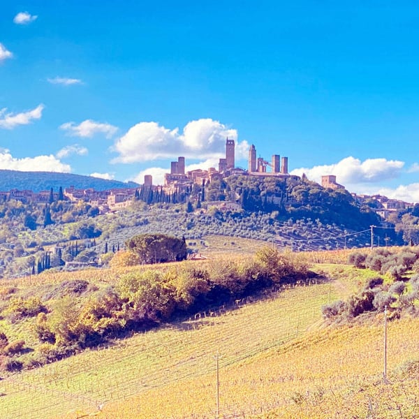 The magical medieval town of San Gimignano is less than 5 minutes drive away