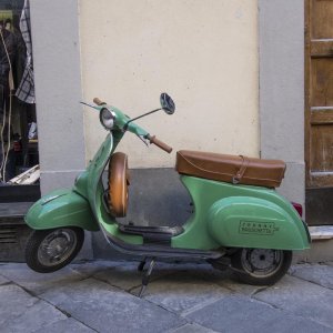 Vespa at Antiques Fair in Arezzo