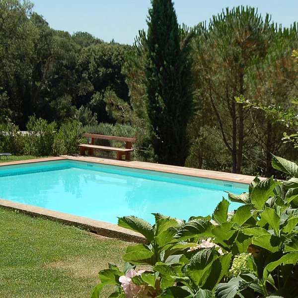 The pool is a short walk away from the Pieve