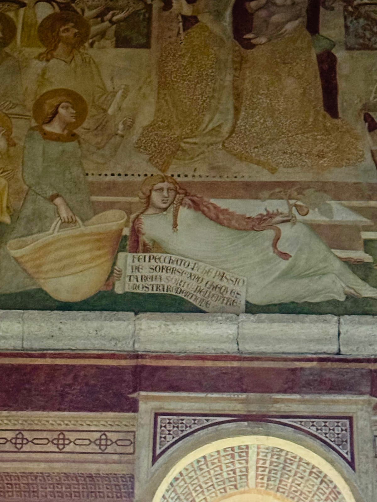 Detail of Lorenzetti's frescoes in Montesiepi Detail of Lorenzetti's frescoes in Montesiepi