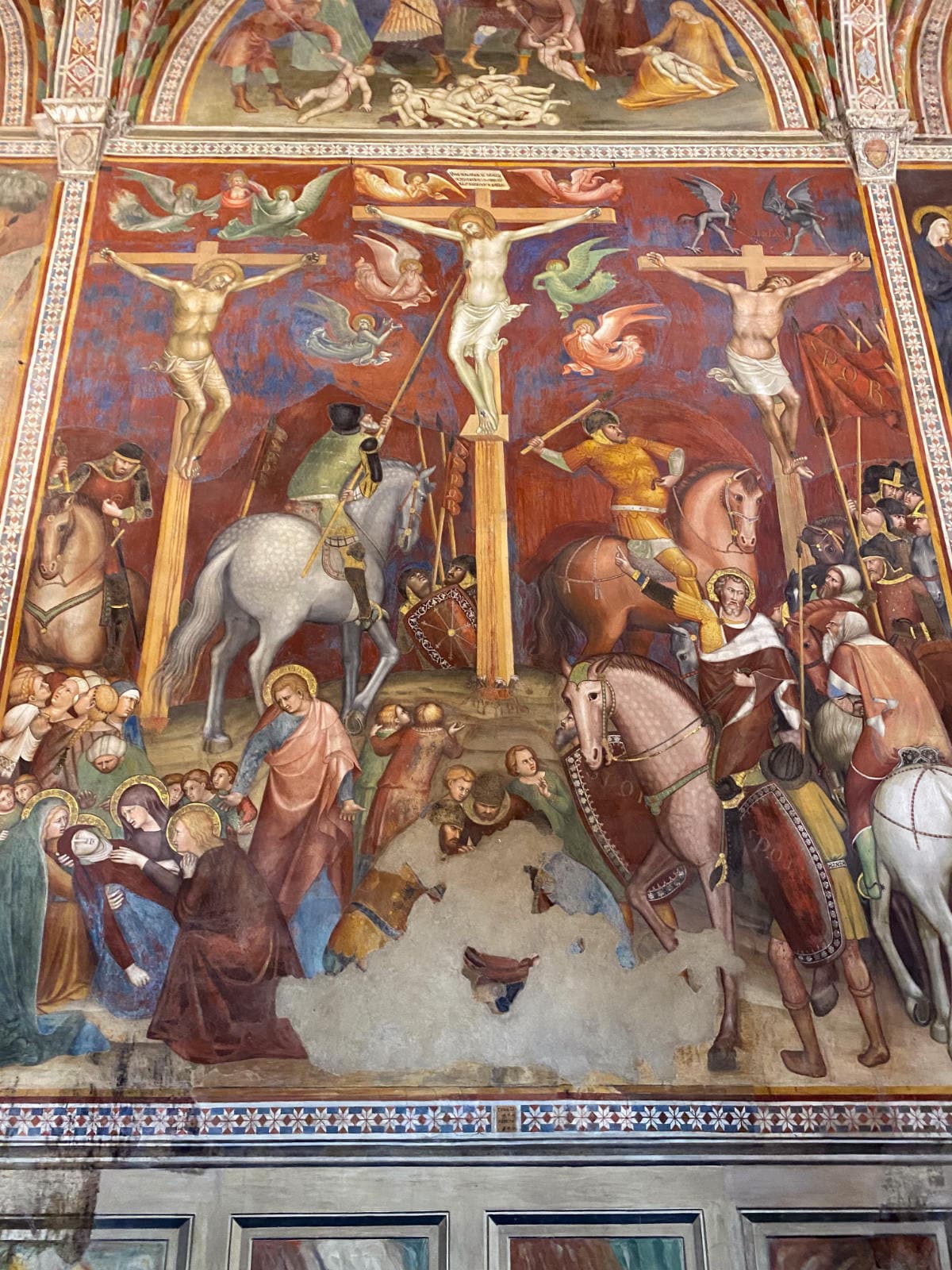 The crucifixion in the cycle of frescoes by Filippo and Federico Memmi deposition02