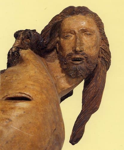 Wooden crucifix detail by Marco Romano Crocifisso-colle-marco-Romano