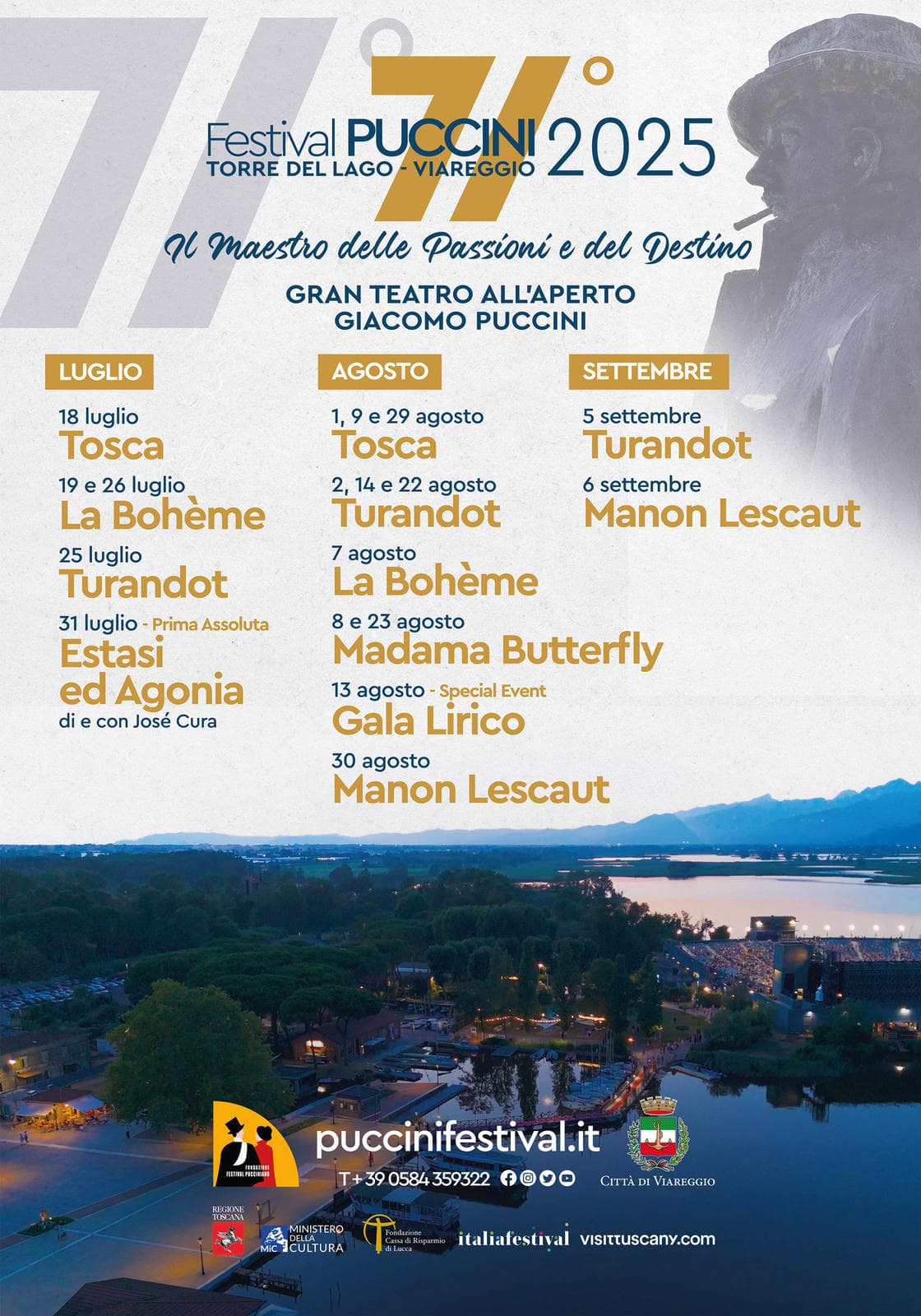 Program for the 2025 Puccini Festival locandina-puccini-festival-2025