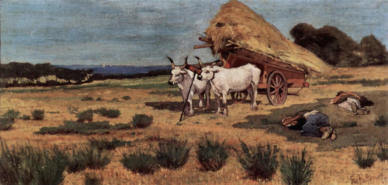 Pausa in Maremma, Giovanni Fattori, Public domain, via Wikimedia Commons Pausa-in-maremma-Giovanni_Fattori