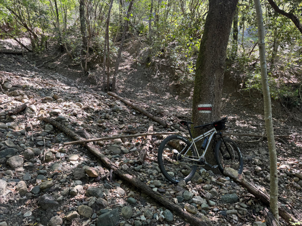 I often end up carrying and pushing my bike through unrideable sections, but it's still fun. unrideable-berignone